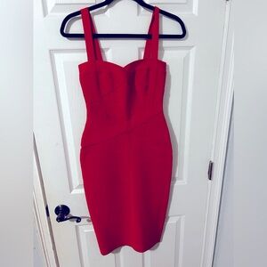 Herve Leger dress, color Red, size “L”